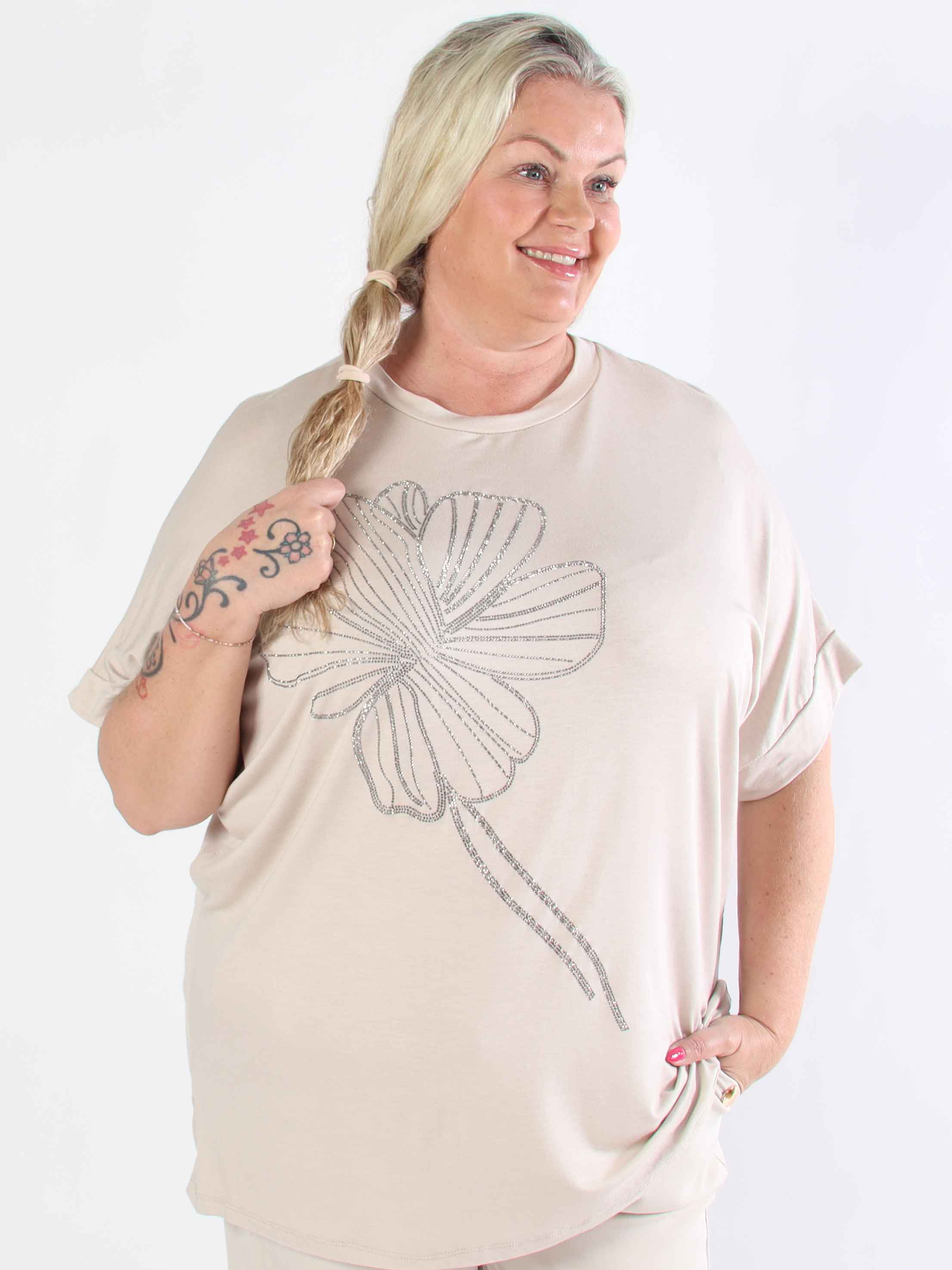 Reece - Blød plus size t-shirt i viskose med similisten